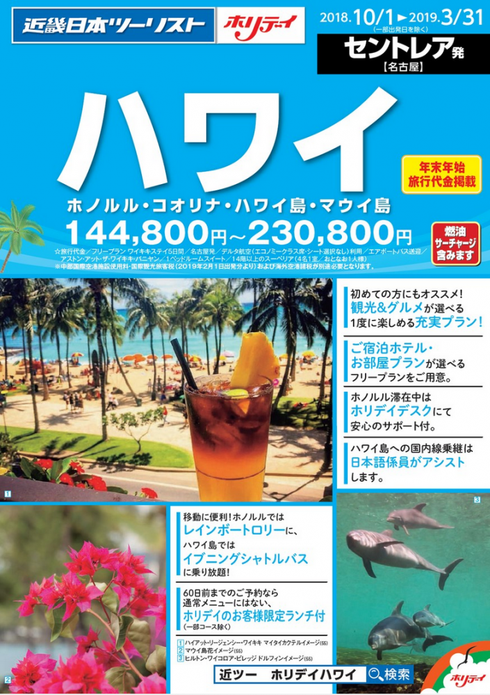 ハワイ(ホノルル・コオリナ・ハワイ島・マウイ島)